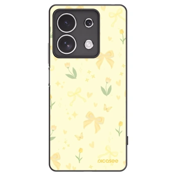 Picasee silikonowe czarne etui na Xiaomi Redmi Note 13 4G - Honey Blossom