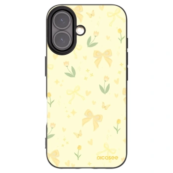 Picasee silikonowe czarne etui na Apple iPhone 16 - Honey Blossom