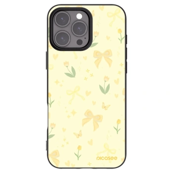 Picasee silikonowe czarne etui na Apple iPhone 16 Pro Max - Honey Blossom