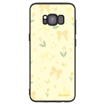 Picasee silikonowe czarne etui na Samsung Galaxy S8 G950F - Honey Blossom