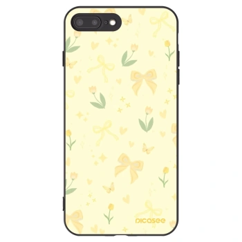 Picasee silikonowe czarne etui na Apple iPhone 7 Plus - Honey Blossom