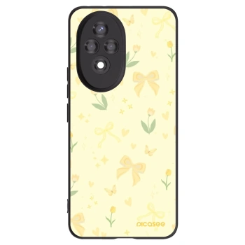 Picasee silikonowe czarne etui na Honor 200 Pro 5G - Honey Blossom