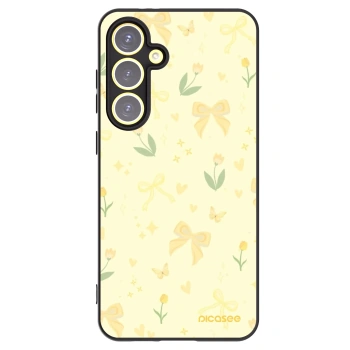 Picasee silikonowe czarne etui na Samsung Galaxy S24 FE S721B - Honey Blossom