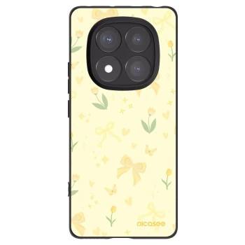 Picasee silikonowe czarne etui na Xiaomi Redmi Note 14 Pro 5G - Honey Blossom