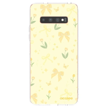 Picasee silikonowe przeźroczyste etui na Samsung Galaxy S10 Plus G975 - Honey Blossom