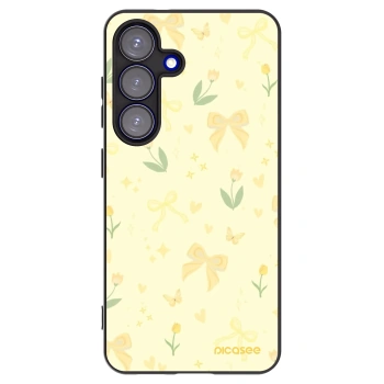 Picasee silikonowe czarne etui na Samsung Galaxy S25 5G - Honey Blossom