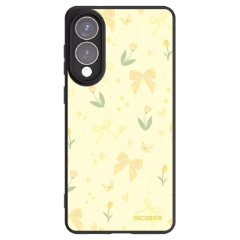 Picasee silikonowe czarne etui na Samsung Galaxy S25 Edge 5G - Honey Blossom