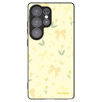 Picasee silikonowe czarne etui na Samsung Galaxy S25 Ultra 5G - Honey Blossom