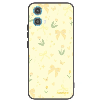 Picasee silikonowe czarne etui na Motorola Moto G34 5G - Honey Blossom