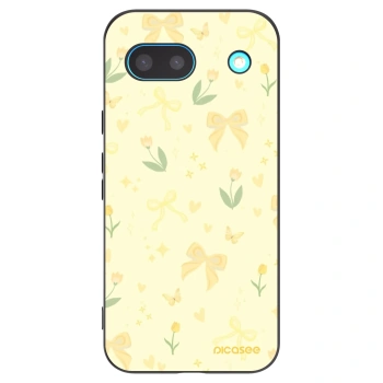 Picasee silikonowe czarne etui na Google Pixel 8a - Honey Blossom