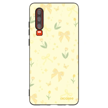 Picasee silikonowe czarne etui na Huawei P30 - Honey Blossom