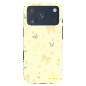 Picasee silikonowe przeźroczyste etui na Apple iPhone 17 Pro - Honey Blossom