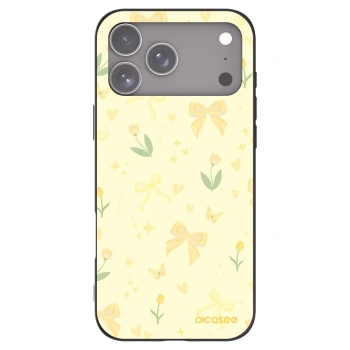 Picasee silikonowe czarne etui na Apple iPhone 17 Pro Max - Honey Blossom