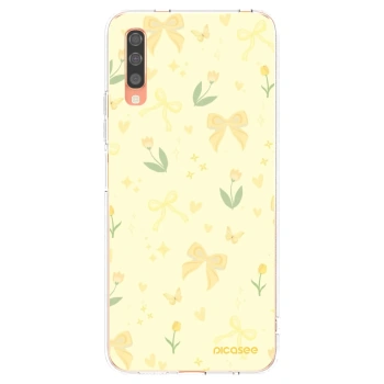 Picasee silikonowe przeźroczyste etui na Samsung Galaxy A70 A705F - Honey Blossom