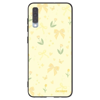 Picasee silikonowe czarne etui na Samsung Galaxy A70 A705F - Honey Blossom