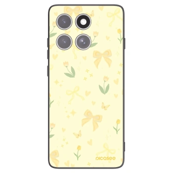 Picasee silikonowe czarne etui na Motorola Edge 60 Pro - Honey Blossom