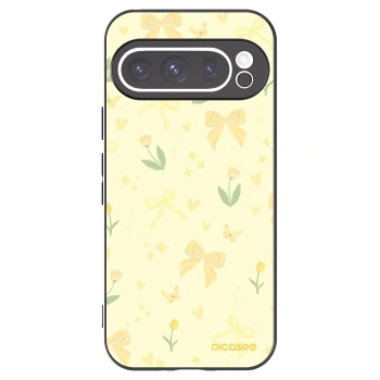 Picasee silikonowe czarne etui na Google Pixel 9 Pro XL - Honey Blossom