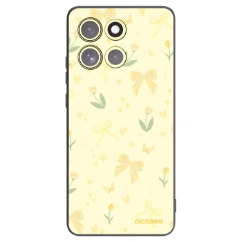 Picasee silikonowe czarne etui na Motorola Moto G86 Power 5G - Honey Blossom