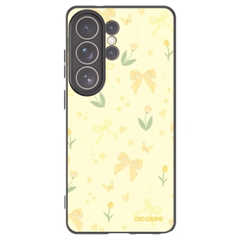 Picasee silikonowe czarne etui na Samsung Galaxy S26 Ultra - Honey Blossom