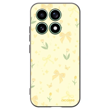 Picasee silikonowe czarne etui na Xiaomi 17 - Honey Blossom