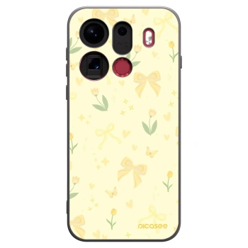 Picasee silikonowe czarne etui na OPPO Find X9 Pro - Honey Blossom
