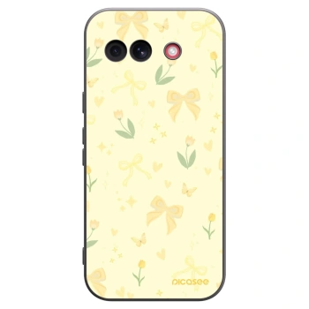 Picasee silikonowe czarne etui na Google Pixel 10a - Honey Blossom