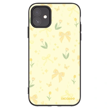 Picasee silikonowe czarne etui na Apple iPhone 11 - Honey Blossom