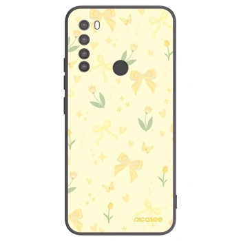 Picasee silikonowe czarne etui na Xiaomi Redmi Note 8 - Honey Blossom