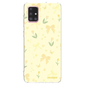 Picasee silikonowe przeźroczyste etui na Samsung Galaxy A71 A715F - Honey Blossom