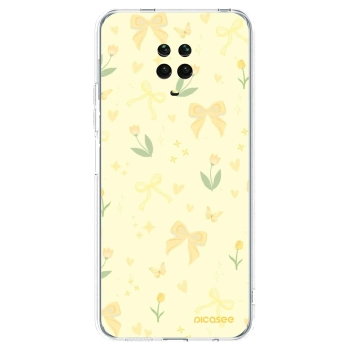 Picasee silikonowe przeźroczyste etui na Xiaomi Redmi Note 9 Pro - Honey Blossom