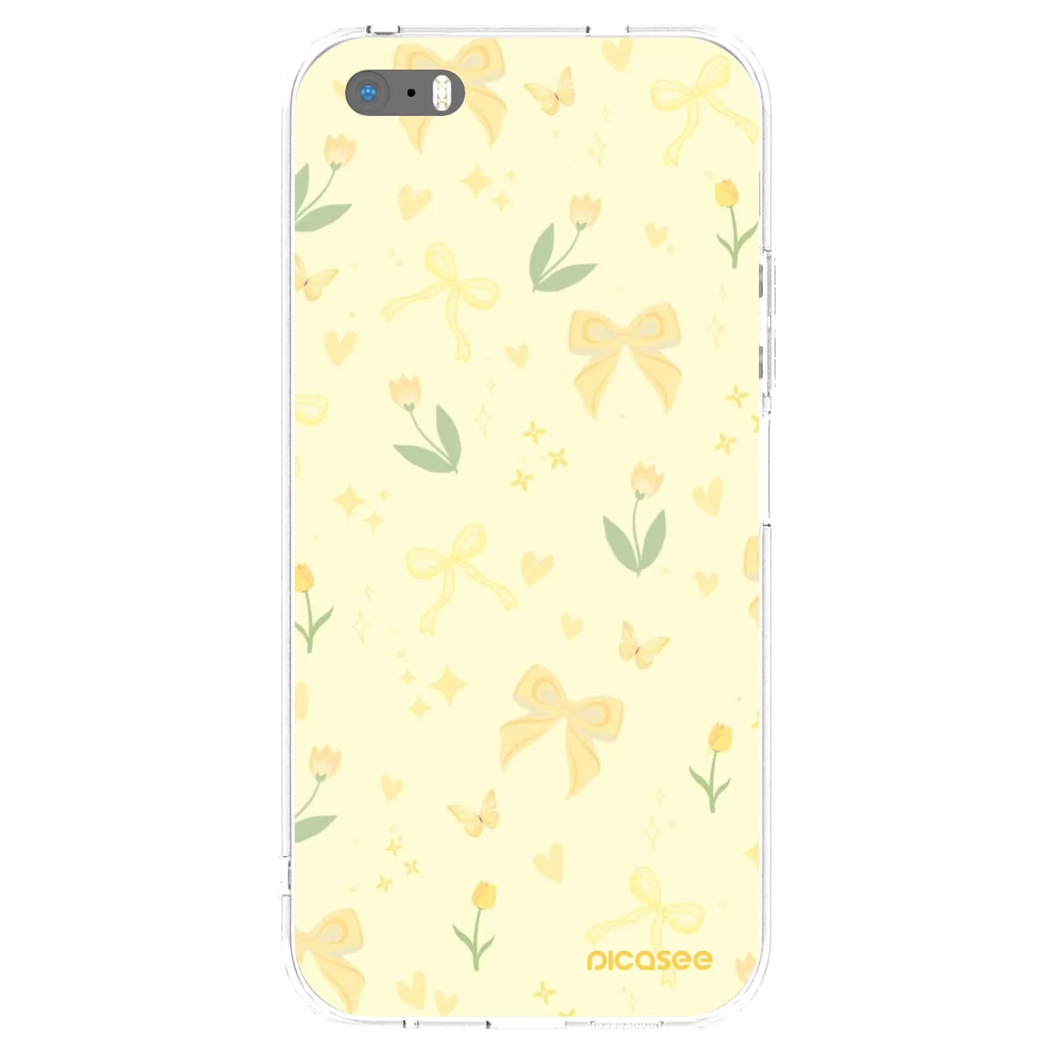 Picasee silikonowe przeźroczyste etui na Apple iPhone 5/5S/SE - Honey Blossom