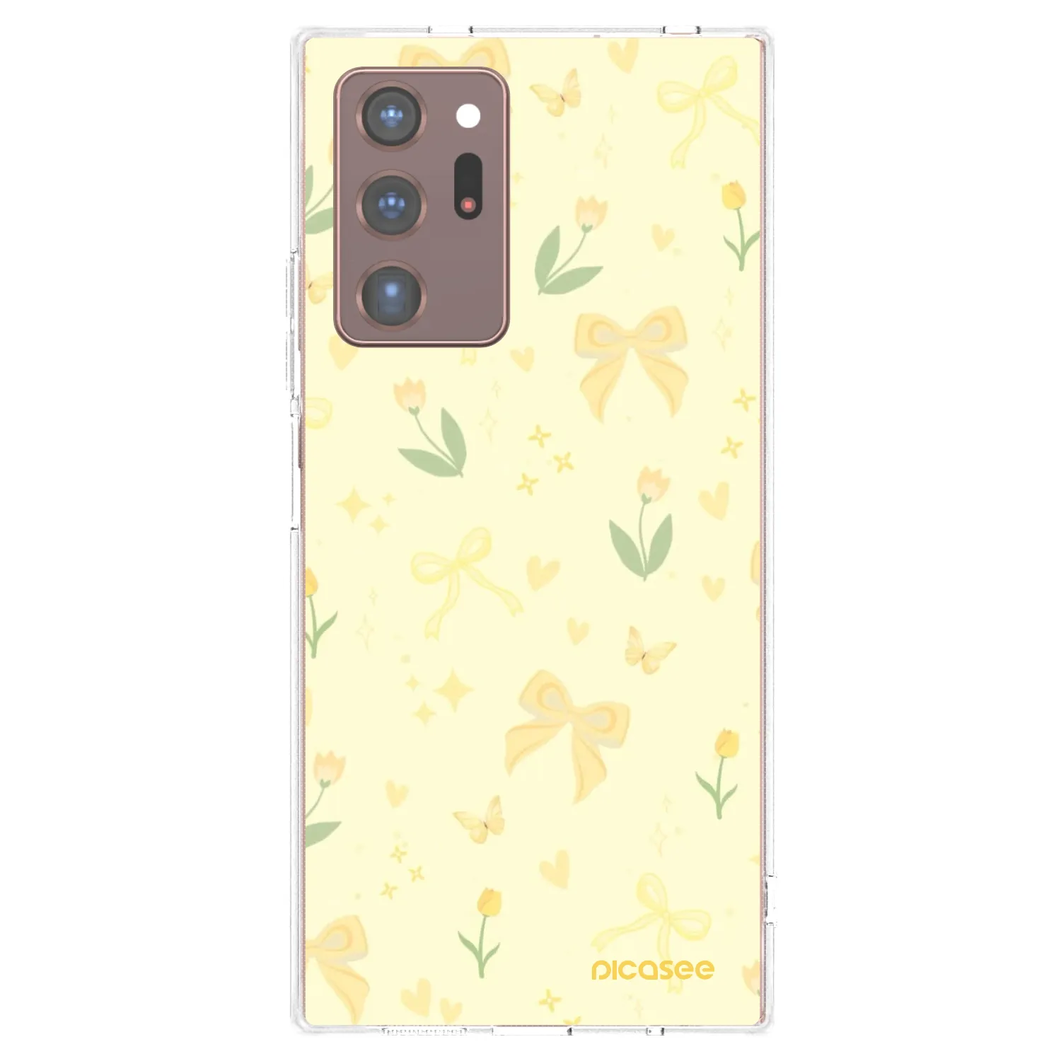 Picasee silikonowe przeźroczyste etui na Samsung Galaxy Note 20 Ultra - Honey Blossom