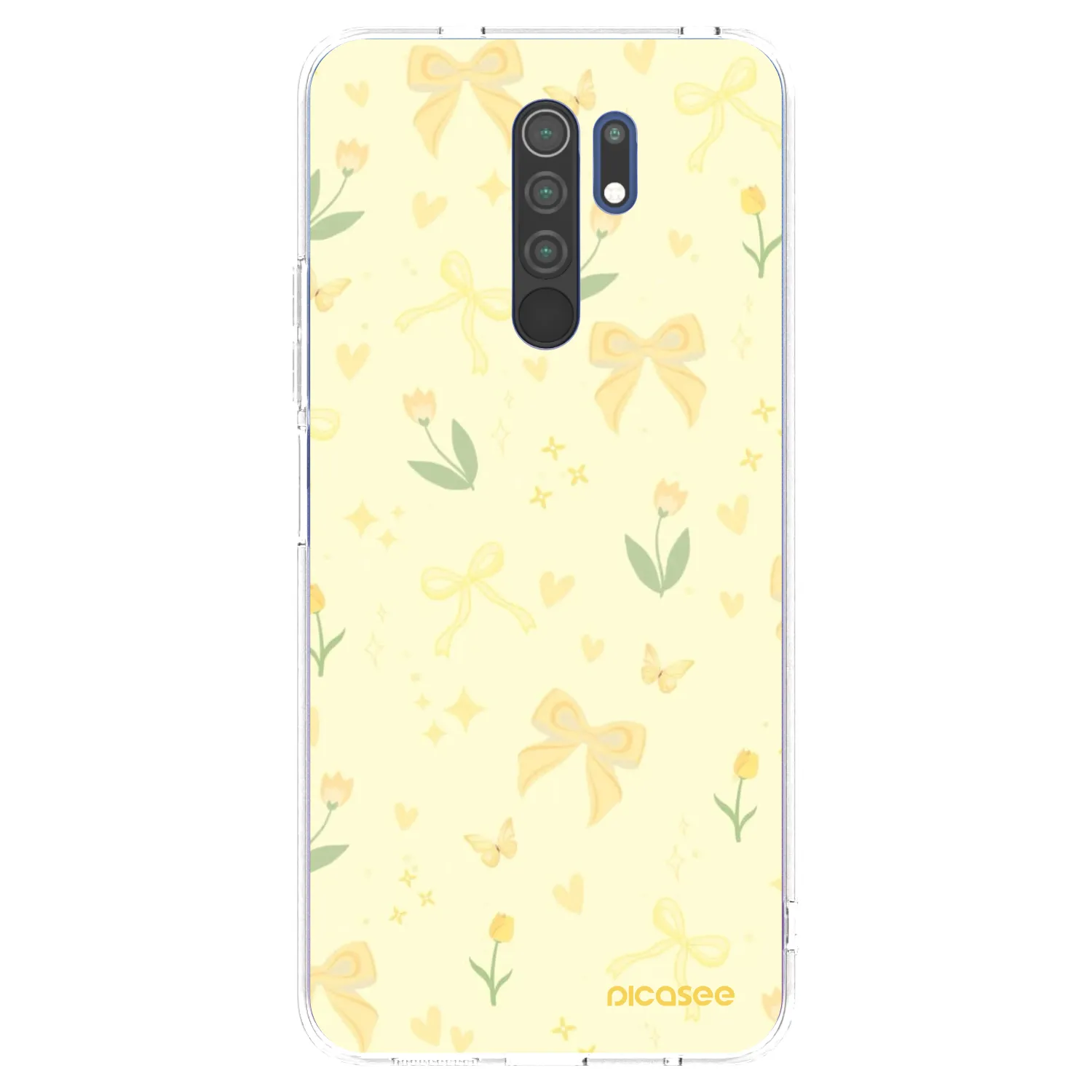 Picasee silikonowe przeźroczyste etui na Xiaomi Redmi 9 - Honey Blossom