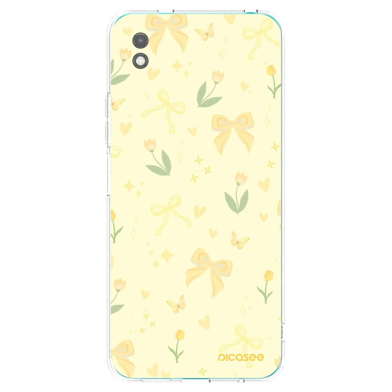 Picasee silikonowe czarne etui na Xiaomi Redmi 9A - Honey Blossom