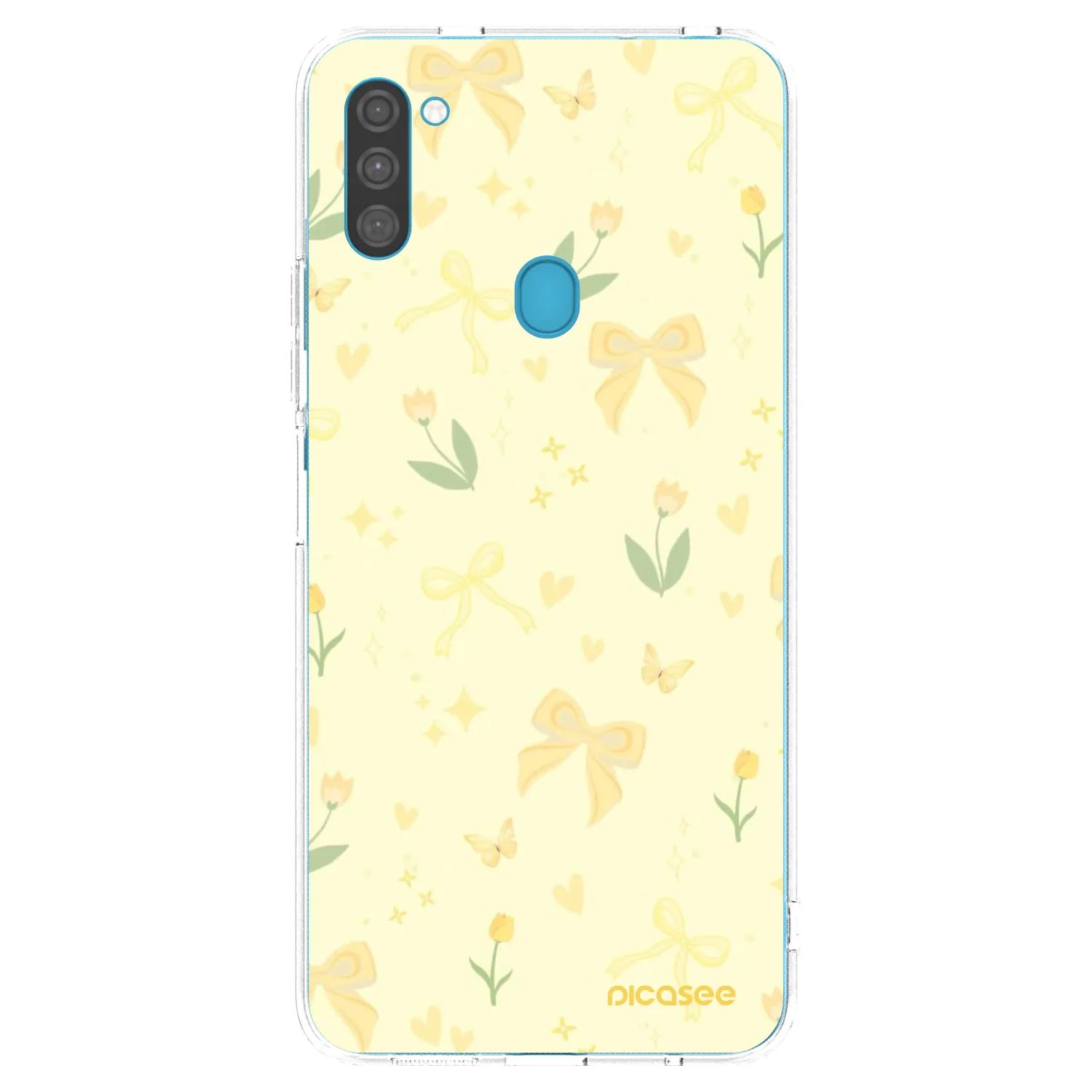 Picasee silikonowe przeźroczyste etui na Samsung Galaxy M11 - Honey Blossom