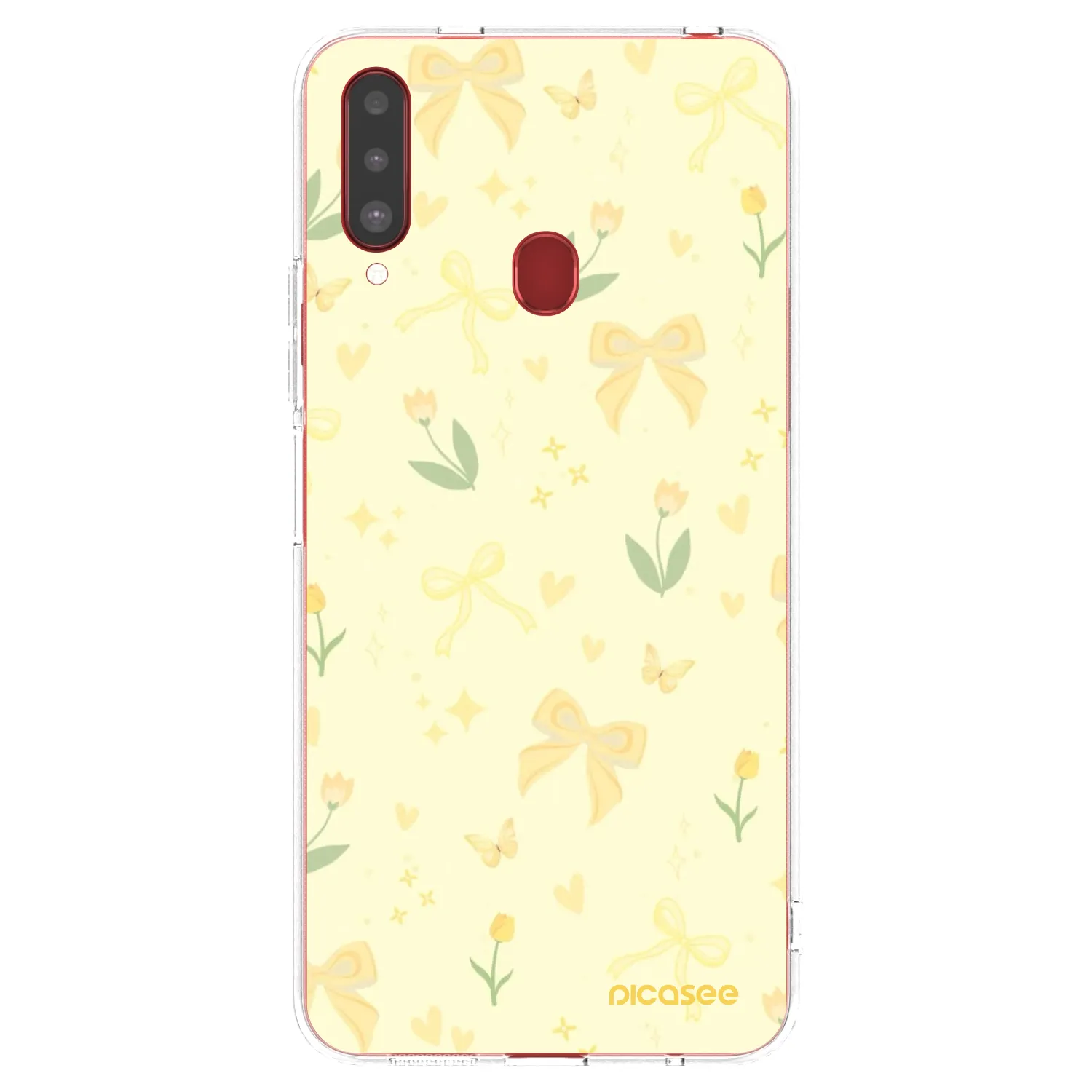 Picasee silikonowe przeźroczyste etui na Samsung Galaxy A20s - Honey Blossom