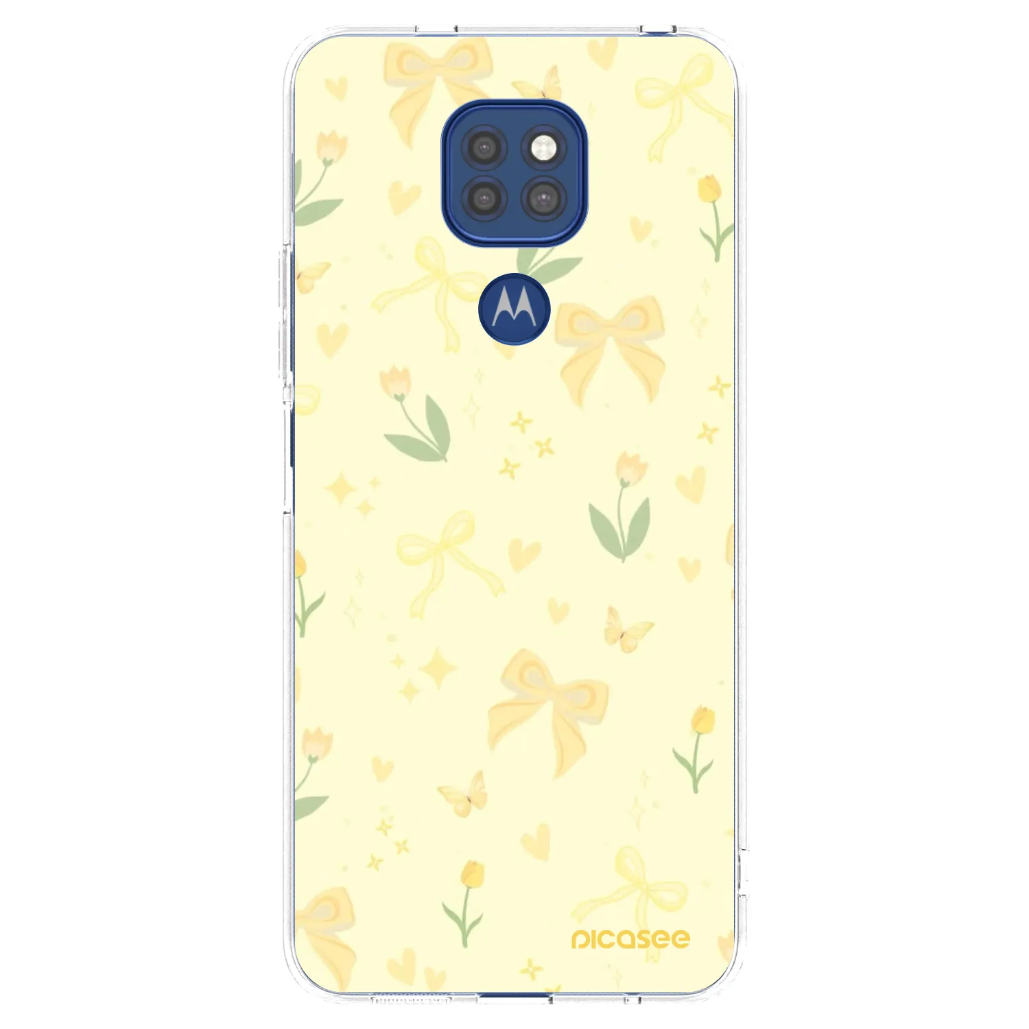 Picasee silikonowe przeźroczyste etui na Motorola Moto G9 Play - Honey Blossom