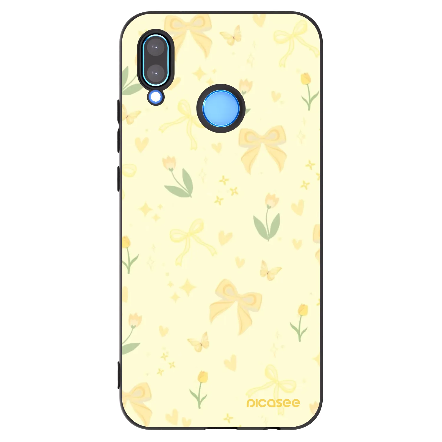 Picasee silikonowe czarne etui na Huawei Mate 40 Pro - Honey Blossom