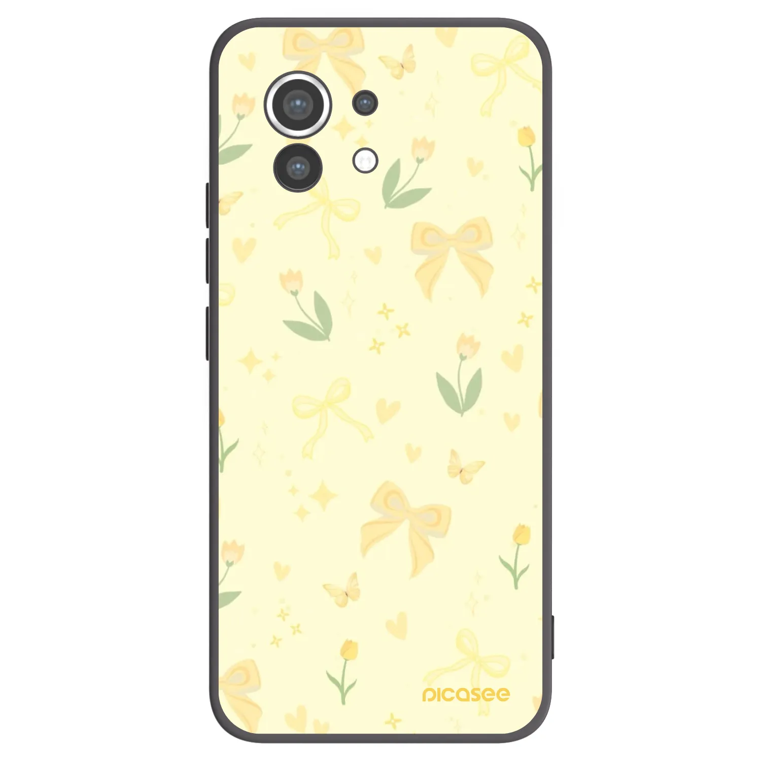 Picasee silikonowe czarne etui na Xiaomi Mi 11 - Honey Blossom