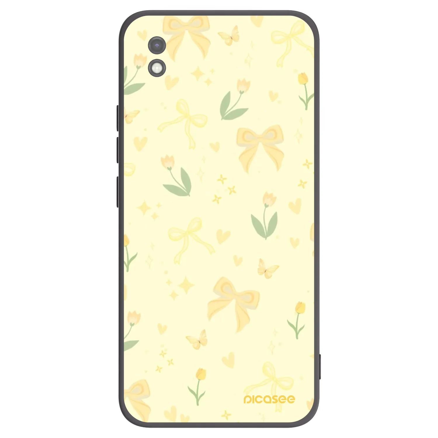 Picasee silikonowe czarne etui na Xiaomi Redmi 9AT - Honey Blossom