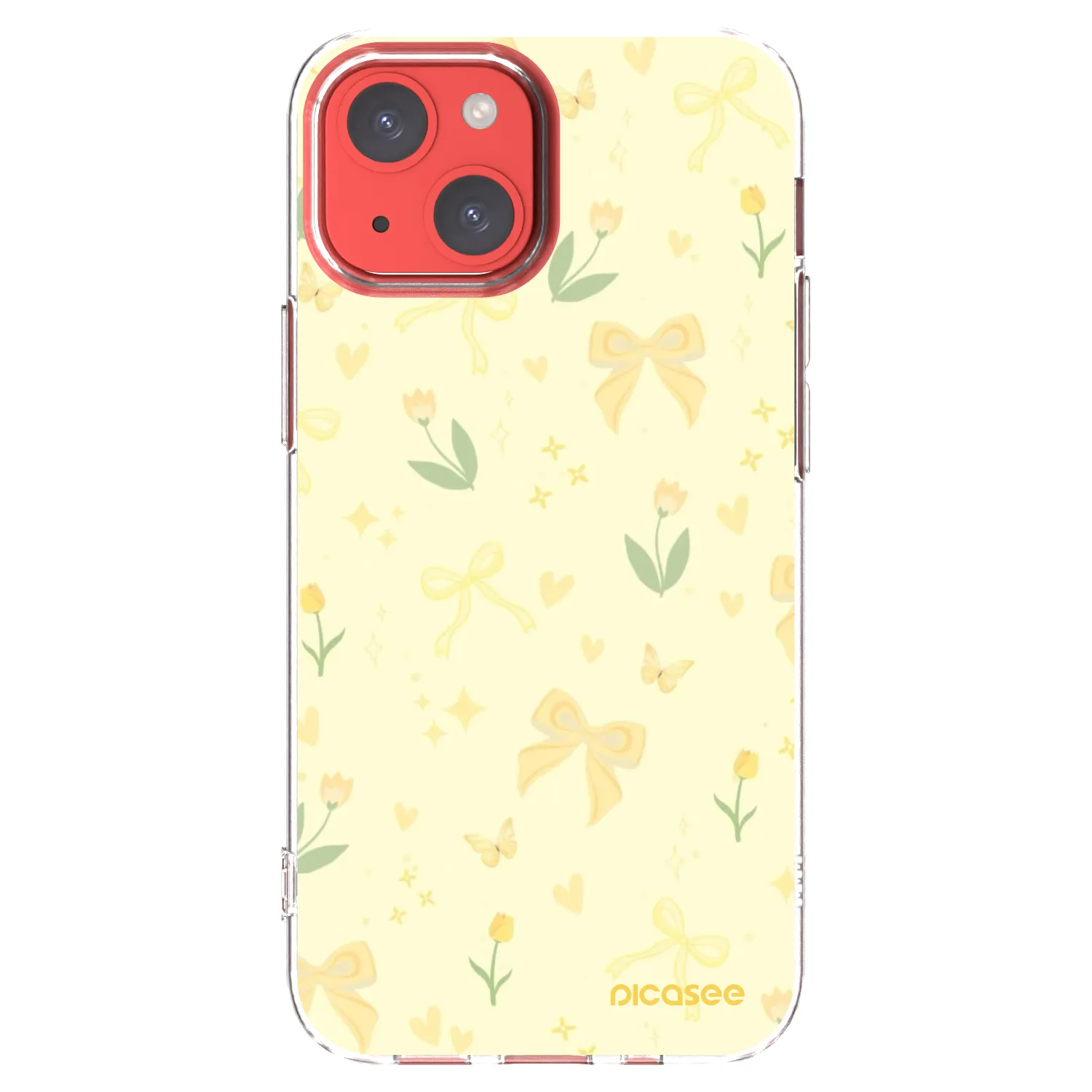 Picasee silikonowe przeźroczyste etui na Apple iPhone 13 mini - Honey Blossom