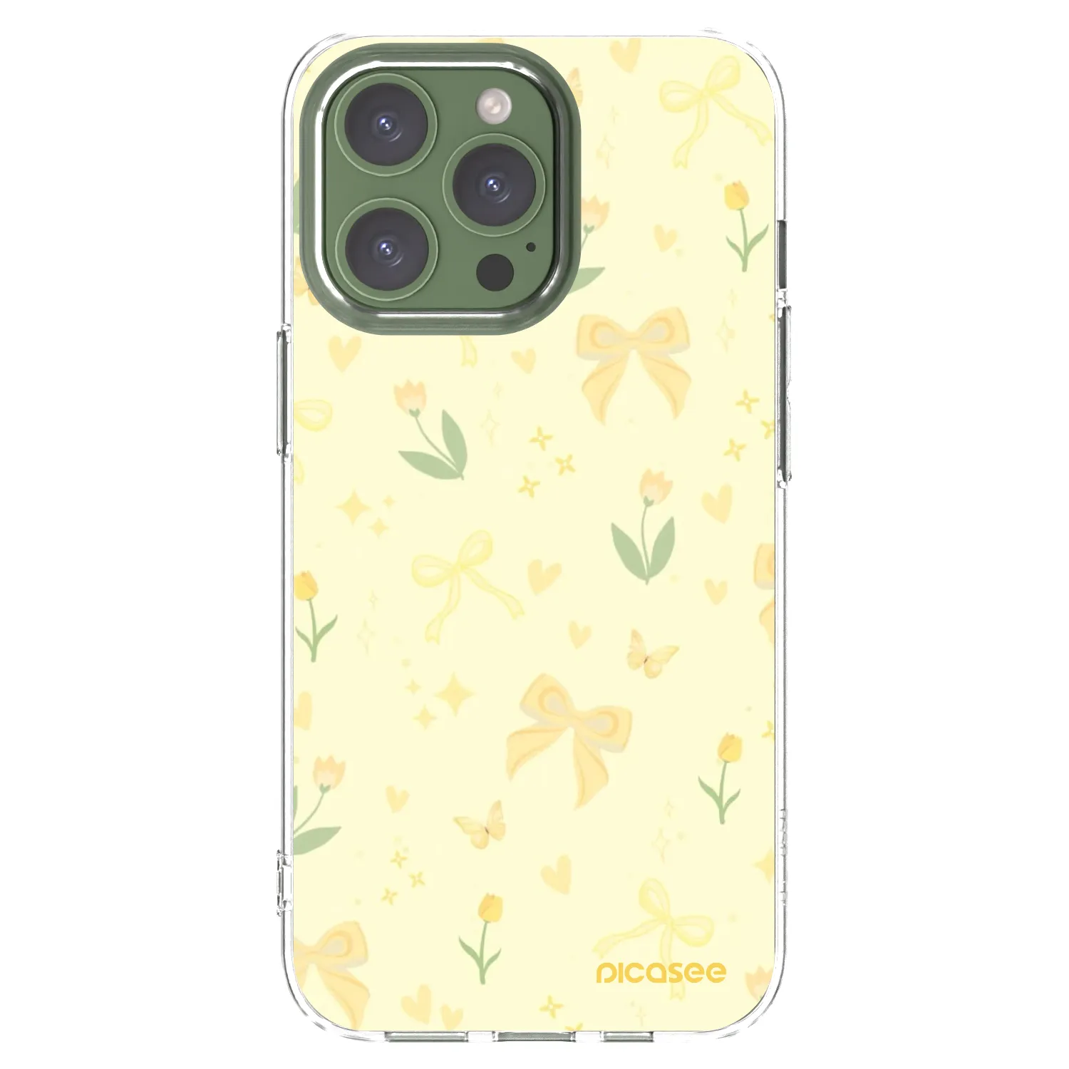 Picasee silikonowe przeźroczyste etui na Apple iPhone 13 Pro - Honey Blossom