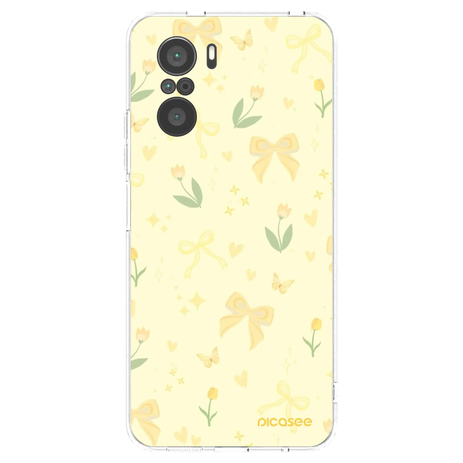 Picasee silikonowe przeźroczyste etui na Xiaomi Poco F3 - Honey Blossom