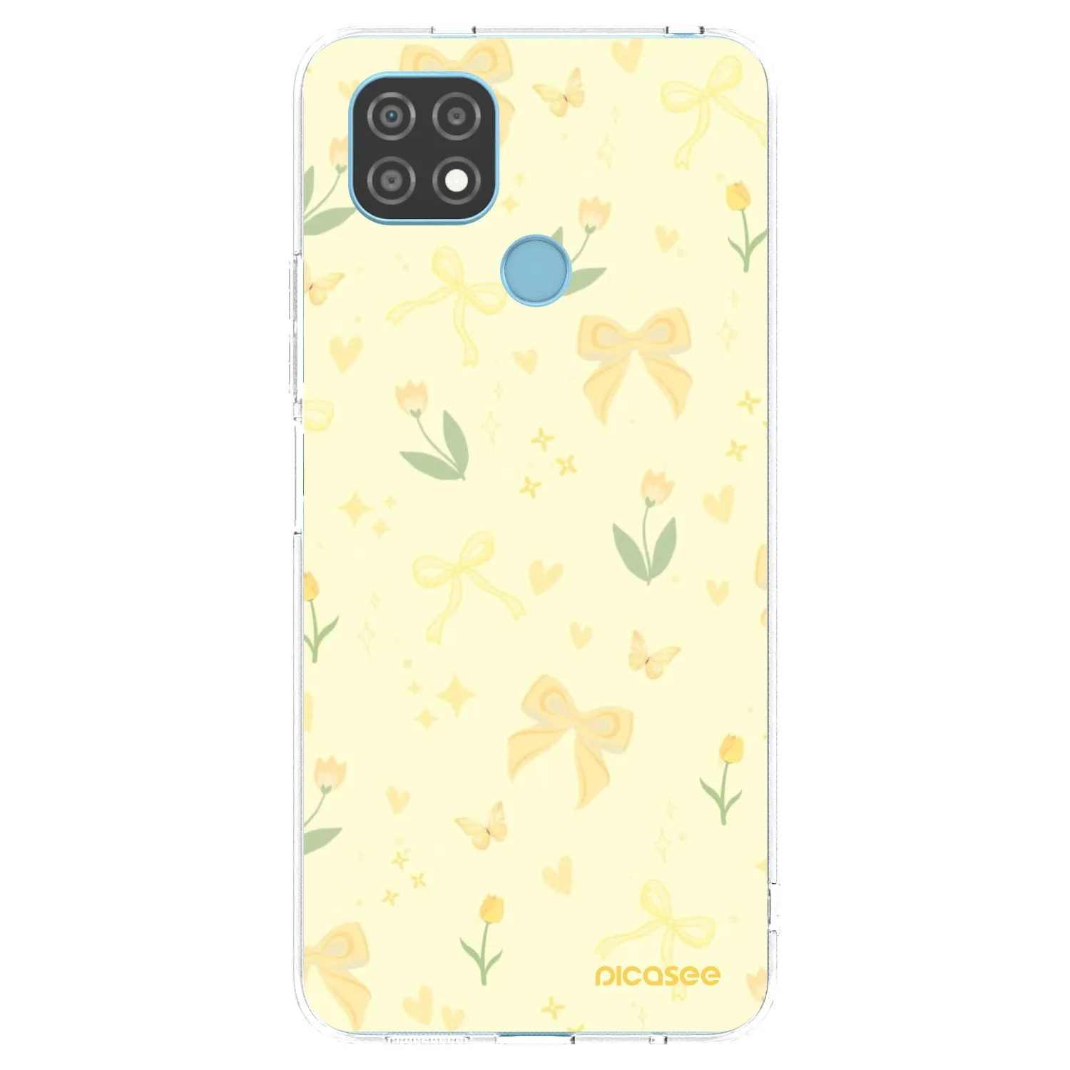 Picasee silikonowe przeźroczyste etui na Realme C21 - Honey Blossom