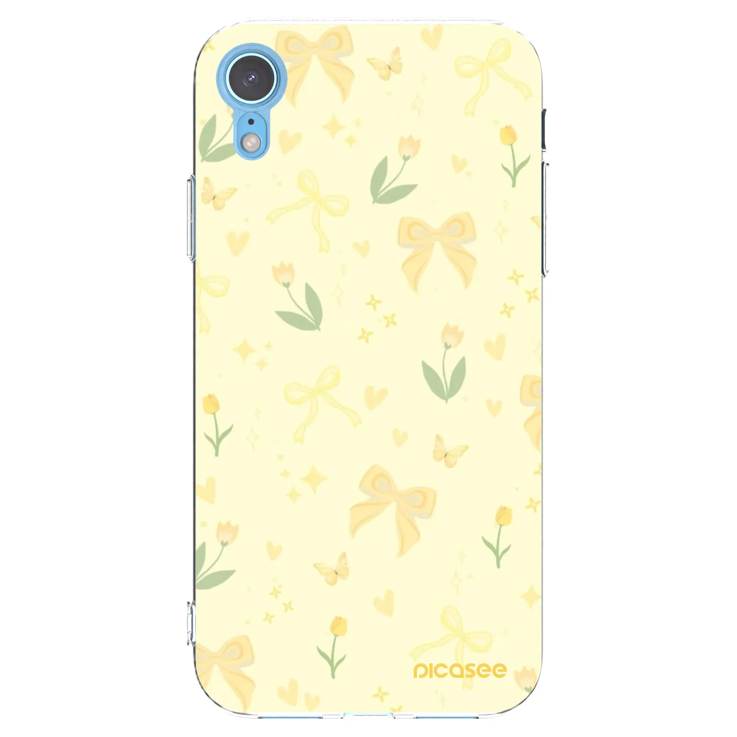Picasee silikonowe przeźroczyste etui na Apple iPhone XR - Honey Blossom