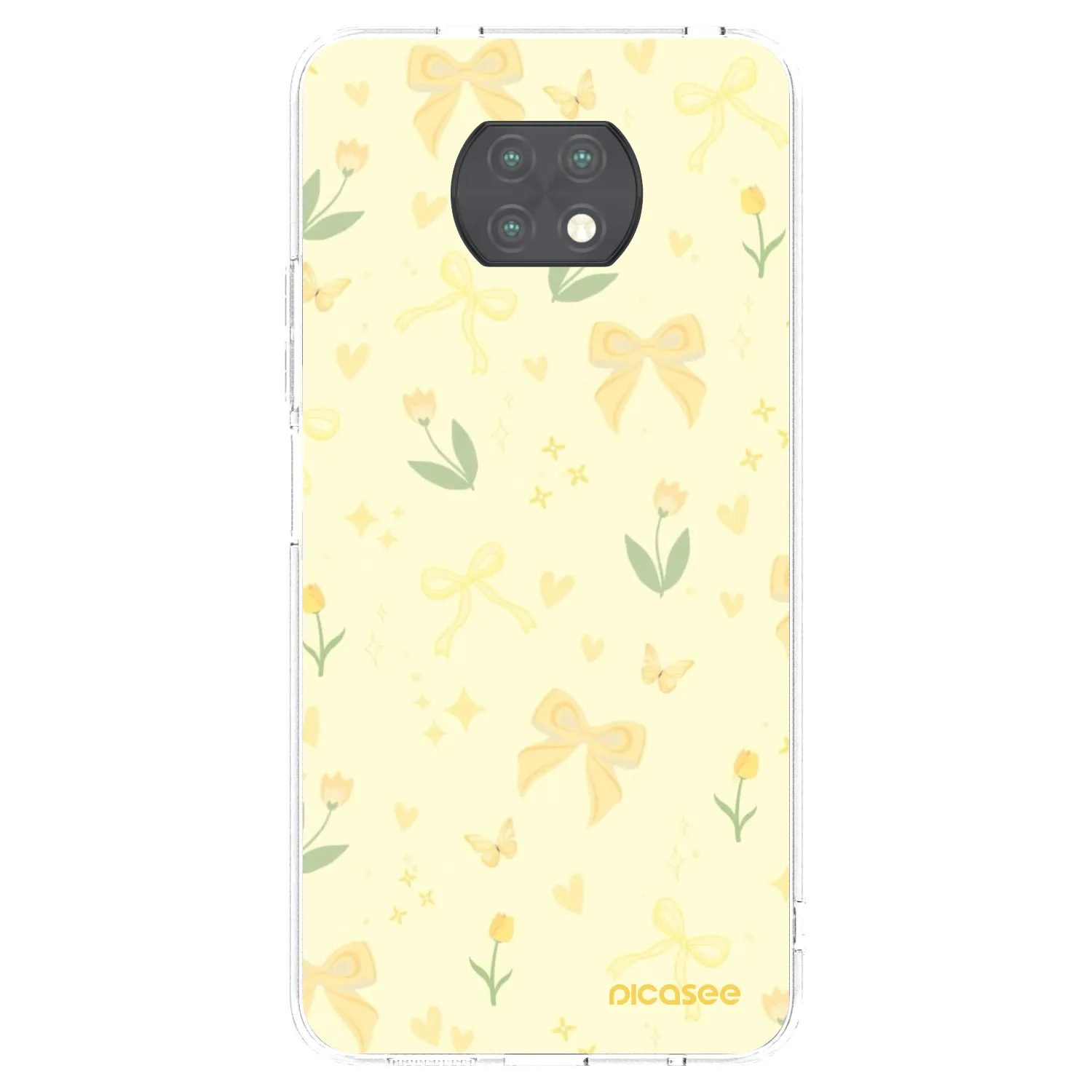 Picasee silikonowe przeźroczyste etui na Xiaomi Redmi Note 9T - Honey Blossom
