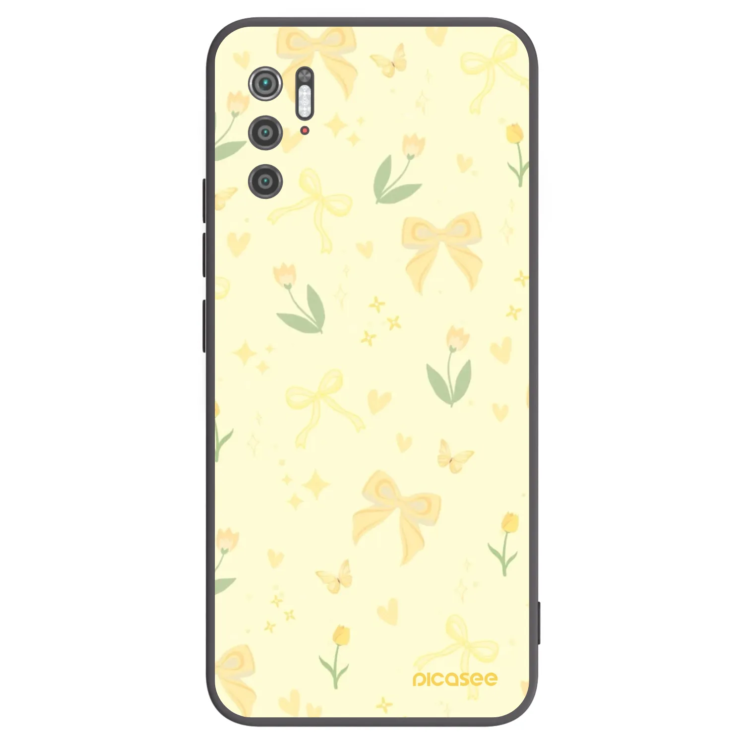 Picasee silikonowe czarne etui na Xiaomi Poco M3 Pro 5G - Honey Blossom