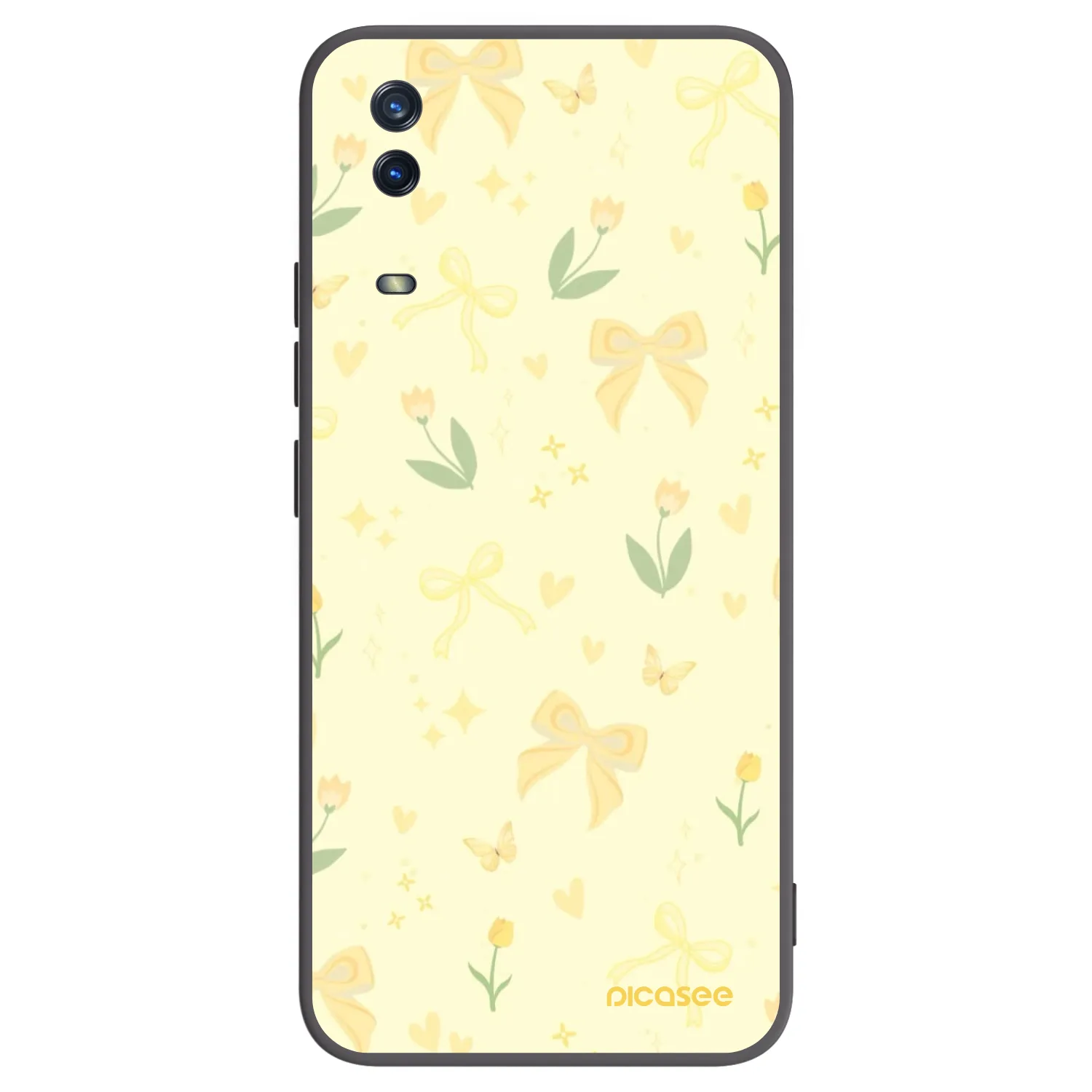 Picasee silikonowe czarne etui na Vivo Y11s - Honey Blossom