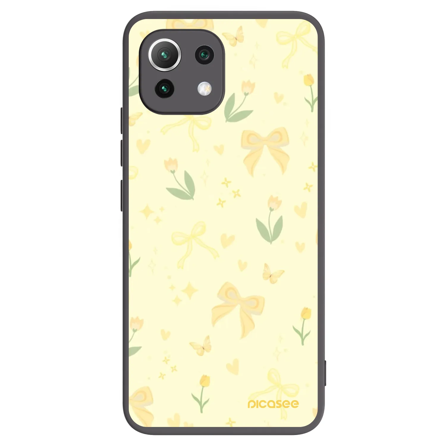 Picasee silikonowe czarne etui na Xiaomi 11 Lite 5G NE - Honey Blossom