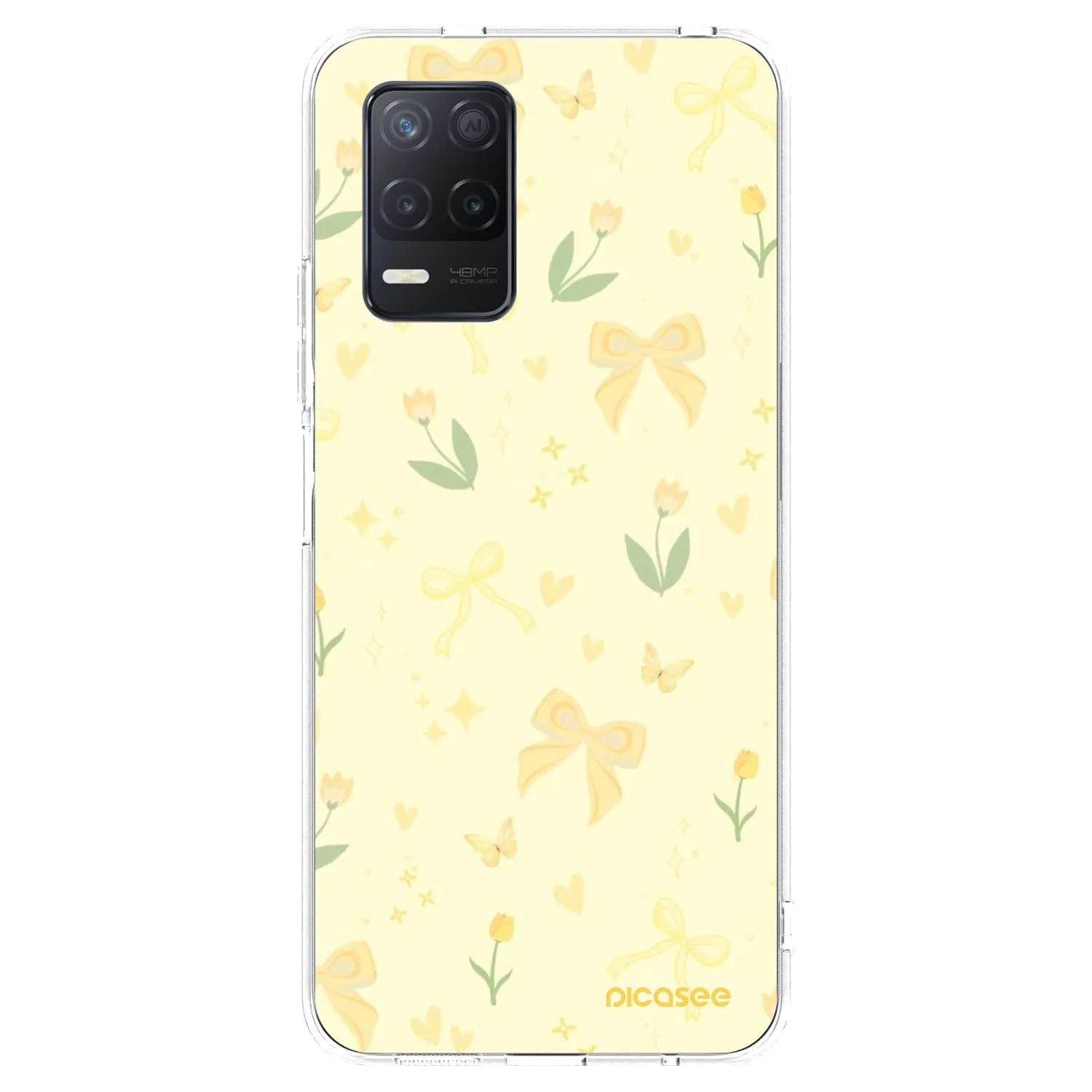 Picasee silikonowe przeźroczyste etui na Realme 8 5G - Honey Blossom